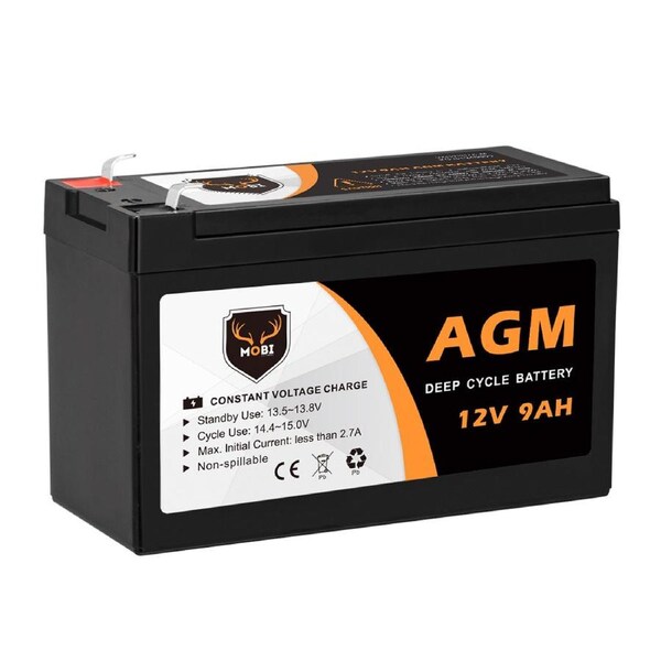 12V 9AH AGM Battery Deep Cycle Battery AMP Lead Acid SLA Solar Power