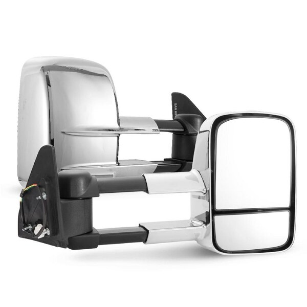 San Hima Pair Extendable Towing Mirrors for Toyota Prado 120 Series 2002-2009