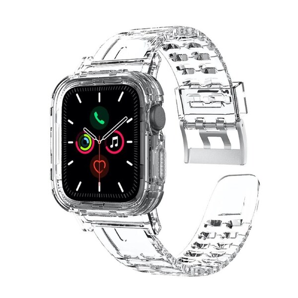 ZUSLAB Apple Watch Series 8 7 6 5 4 3 2 1 SE Bumper Case Band Strap 42mm 44mm 45mm - Clear
