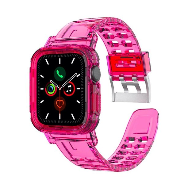 ZUSLAB Apple Watch Series 8 7 6 5 4 3 2 1 SE Bumper Case Band Strap 42mm 44mm 45mm - Hot Pink
