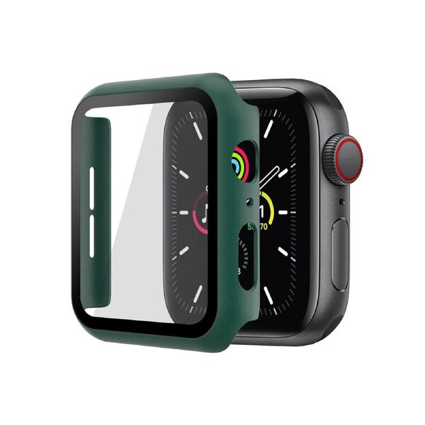 ZUSLAB Apple Watch Series 3 2 1 38mm JX Hard PC Case with Tempered Glass Screen Protector - Green