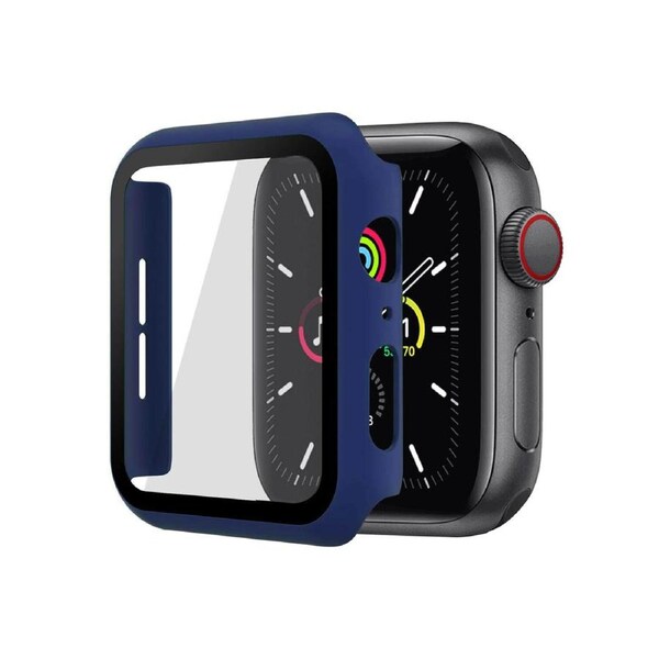 ZUSLAB Apple Watch Series 3 2 42mm JX Hard PC Case with Tempered Glass Screen Protector - Sea Blue