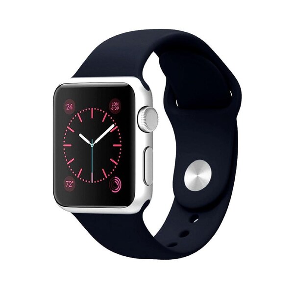 ZUSLAB Apple Watch 7/6/5/4/3/2/SE Band Silicone Strap 38mm 40mm 41mm Black 110mm