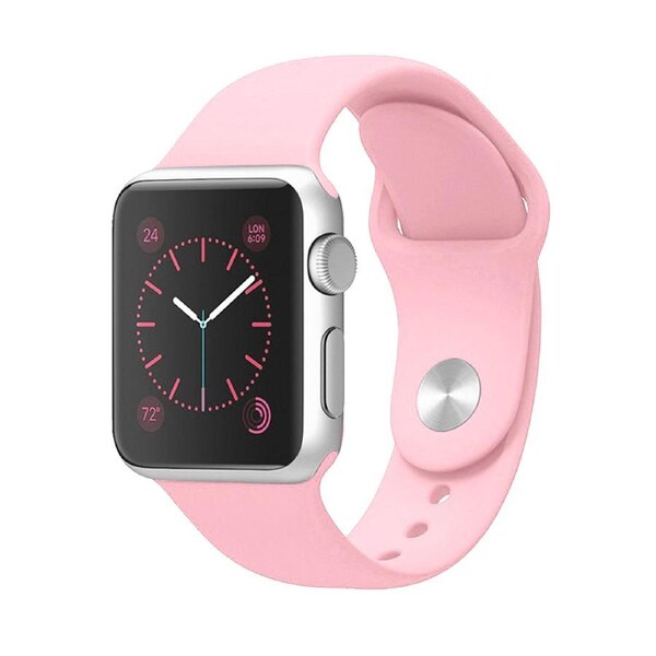 ZUSLAB Apple Watch 7/6/5/4/3/2/SE Band Silicone Strap 38mm 40mm 41mm Pink 130mm