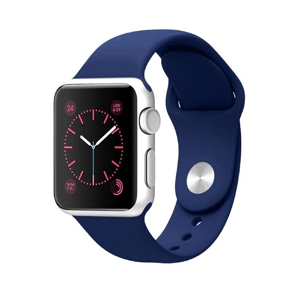 ZUSLAB Apple Watch 7/6/5/4/3/2/SE Band Silicone Strap 38mm 40mm 41mm Blue 130mm