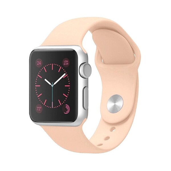 ZUSLAB Apple Watch 7/6/5/4/3/2/SE Band Silicone Strap 42mm 44mm 45mm Rose Glod 120mm