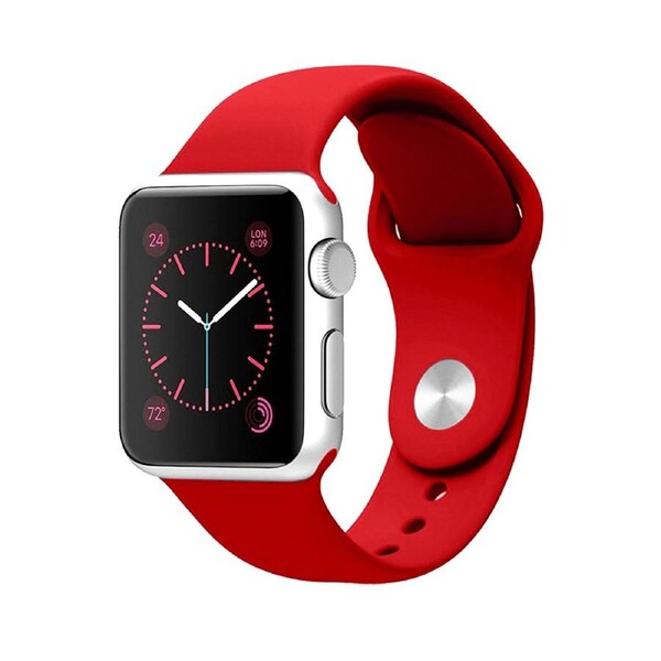 ZUSLAB Apple Watch 7/6/5/4/3/2/SE Band Silicone Strap 42mm 44mm 45mm Red 120mm