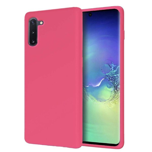 ZUSLAB Galaxy Note 10 & Note 10 5G Nano Silicone Case Shockproof Gel Rubber Bumper Protective Cover for Samsung - Hot Pink
