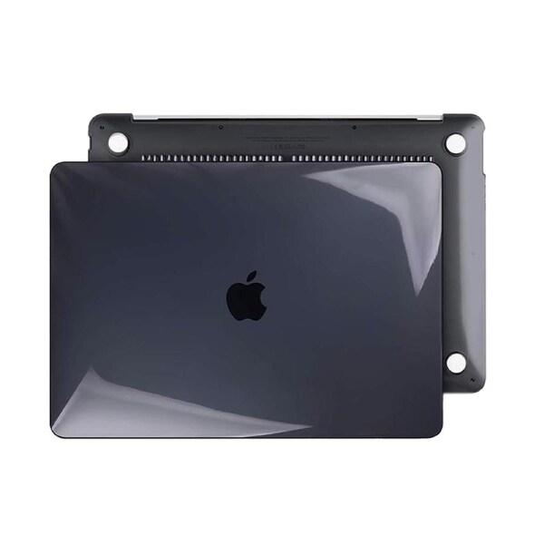ZUSLAB MacBook Air 13" Plastic Hard Shell Case & Keyboard Cover Protector for 2021 2020 2019 2018 Release A2337 M1 A2179 A1932 - Black