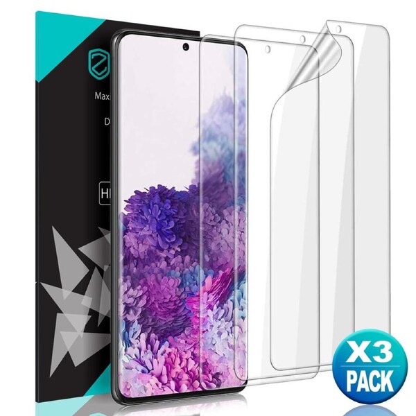 [3 Pack] ZUSLAB Galaxy Note 20 5G Flexible TPU Film Screen Protector Ultrasonic Sensitive Fingerprint Recognition & Case Friendly for Samsung