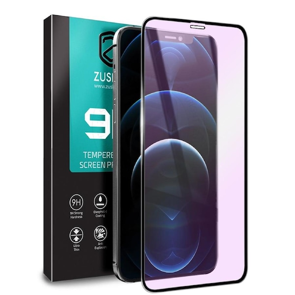 ZUSLAB iPhone 11 Pro / XS /X 5.8" Anti-Blue Light Tempered Glass Eye Protection Screen Protector for Apple