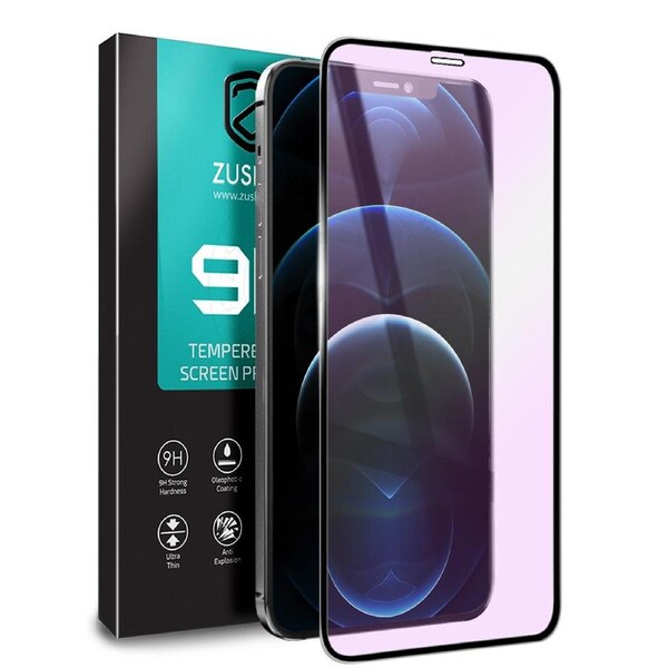 ZUSLAB iPhone 11 / XR 6.1" Anti-Blue Light Tempered Glass Eye Protection Screen Protector for Apple