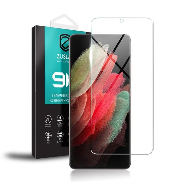 ZUSLAB Galaxy S21+ 5G Tempered Glass Screen Protector 9H Hardness for Samsung - Clear