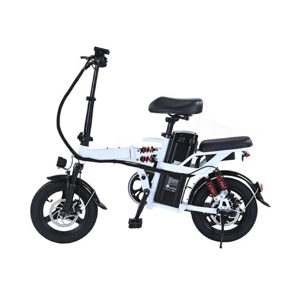 Adult 1000W Electric Bike Foldable E Bicycle Mountain e Bikes 14" 3 speed 50km/h White