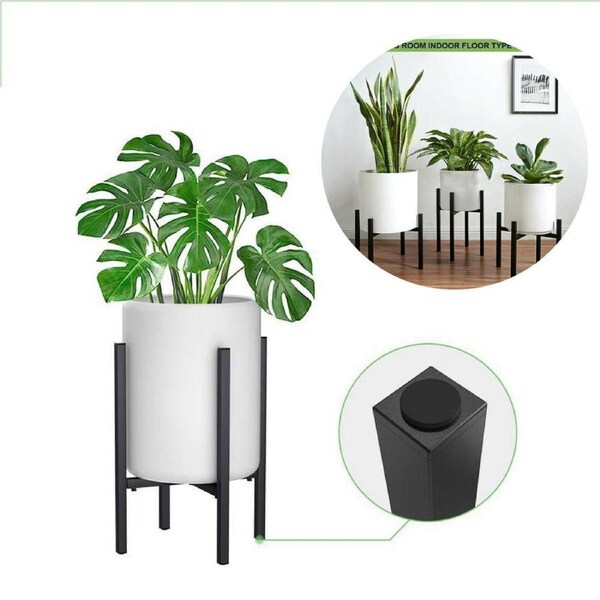 Adjustable Plant Stand Pot Plant Holder Metal Rack Outdoor Indoor Garden Shelf set