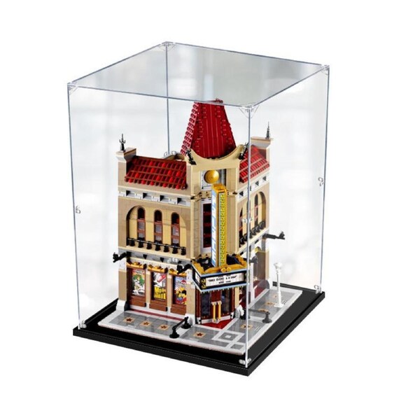 Acrylic Display Case for LEGO 10232 Creator Expert Palace Cinema Figure Storage Box Dust Proof Glue Free