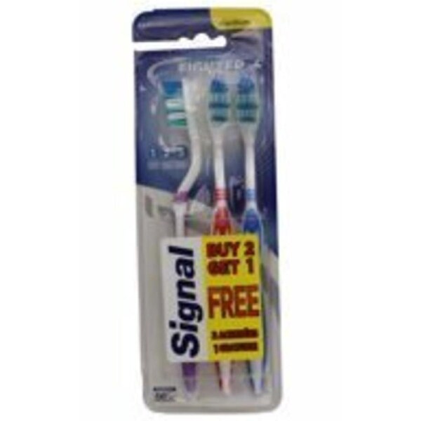 Signal Pk3 Standard Toothbrushes Fighter + Medium Tooth Brush