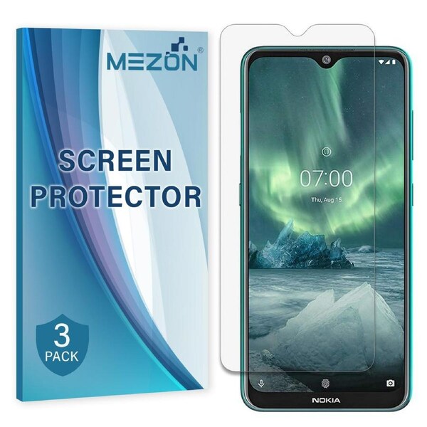 [3 Pack] Nokia G50 Ultra Clear Screen Protector Film by MEZON – Case Friendly, Shock Absorption (Nokia G50, Clear)