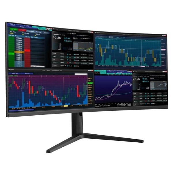 QSM 34" Curved UWQHD 21:9 Ultrawide 144Hz 1ms Gaming and Office Monitor (3440 × 1440)