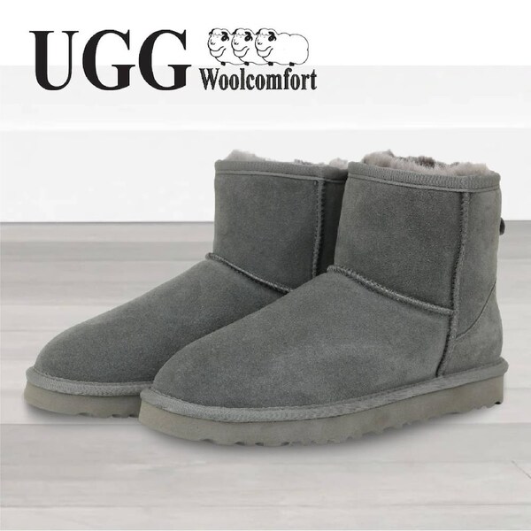 UGG Woolcomfort Classic Mini Boots Premium Australian Sheepskin in 6 Colors Grey / AU Womens Size 9/Mens Size 7/EU 40