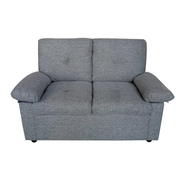 Foret 2 Seater Sofa Sectional Lounge Couch Furniture Modern Fabric Grey