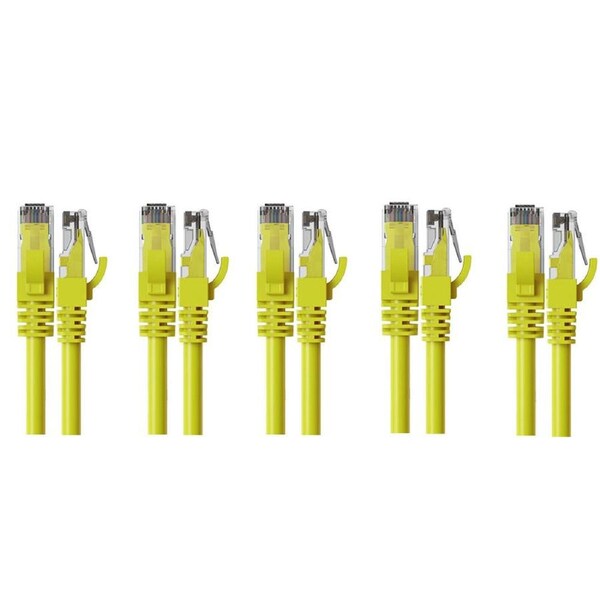 5x Cruxtec Cat6 Ethernet Cable 3m f/10BASE-T/100BASE-T/1000BASE-T Ethernet
