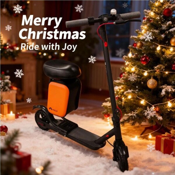 New 900W Electric Scooter Portable & Foldable 35KM/H 40KM For Adult Travel E Bike w/ Seat [BLACK]