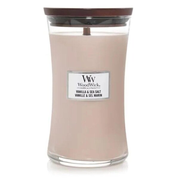 WoodWick Candle - Large Vanilla & Sea Salt