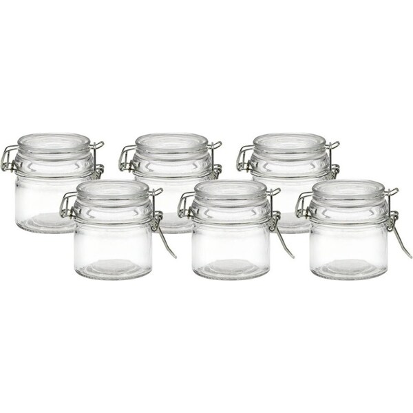 6x Lemon & Lime Fresco 7cm/100ml Glass Clip Jar Food Preserve/Container w/ Lid