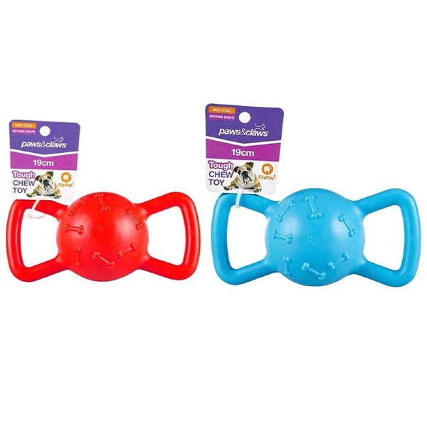 2x Paws & Claws Pet/Dog 19cm Super Tuff Tug-Of-War TPR Interactive Fun Toy Asst