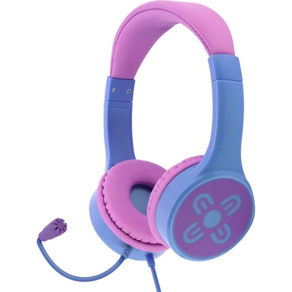 Moki ChatZone Pink/Purple Kids Adjustable Microphone Headphones Boom