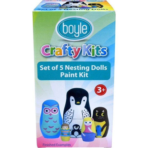5pc Boyle Crafty Kits Nesting Dolls Paint Set Kids Art Painting Activity 3y+