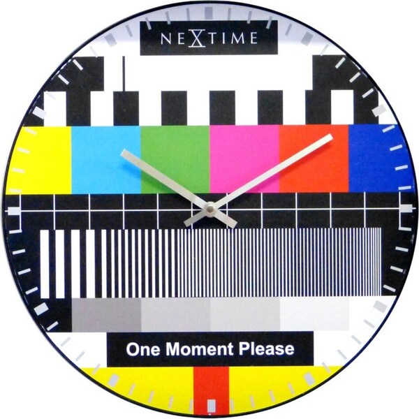 NeXtime 3162 Testpage 35cm Dome/Round Hanging Wall Clock Analogue Home Decor