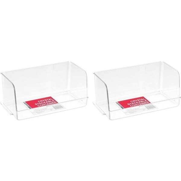 2x Boxsweden 23.5cm Crystal Kitchen Stackable Organiser/Storage Container Small