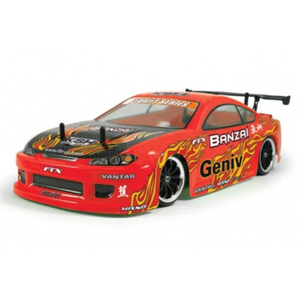 Banzai Remote Control RC Drift Car 1:10 4WD Ready to Run with S15 Body
