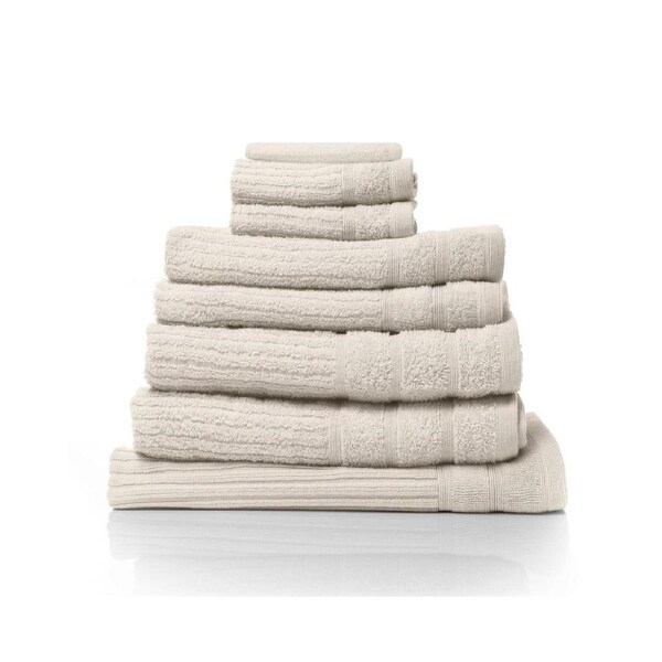 Royal Comfort Eden Egyptian Cotton 600GSM 8 Piece Luxury Bath Towels Set 8 Piece Beige