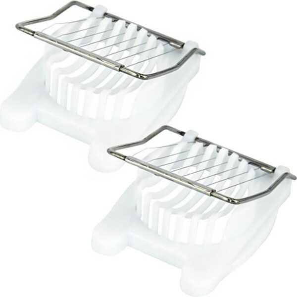 Ozoffer 2x Stainless Steel Boiled Egg Slicer Cutter Mushroom Tomato Kitchen Chopper