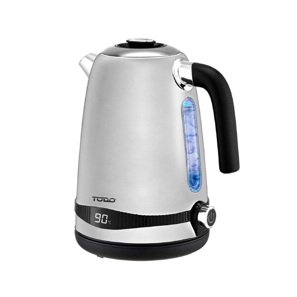 TODO 1.7L Stainless Steel Cordless Kettle Keep Warm Electric Led Water Jug - Silver