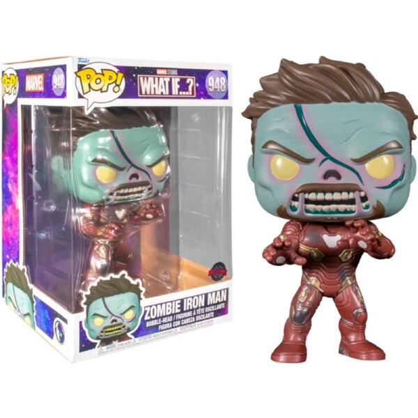 What If - Zombie Iron Man Metallic US Exclusive 10" #948 Pop! Vinyl
