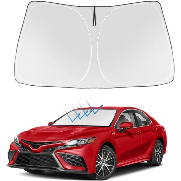 WindScreen Sun Shade for Toyota Camry 2018-Onwards Blocks UV Rays Sun Visor Protector Foldable Sunshade