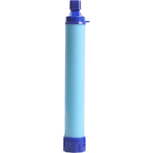 Catzon Straw Water Filter Survival Filtration Portable Gear Emergency Preparedness For Camping Travel-Blue