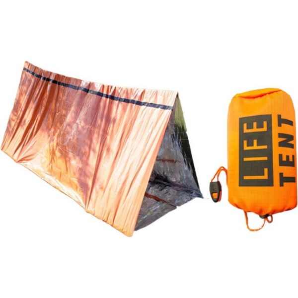 Catzon Life Tent Emergency Survival Shelter 2 Person Emergency Tent Includes Survival Whistle & Paracord-Orange