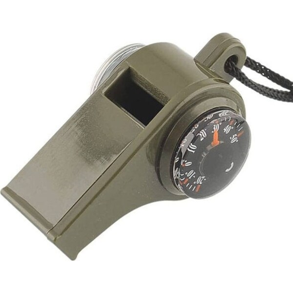 Catzon 3-in-1 Survival Whistle with Compass and Thermometer