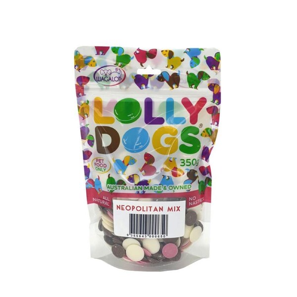 Lolly Bag 350g Neopolitan Drops Dog & Puppy Treats by Wagalot