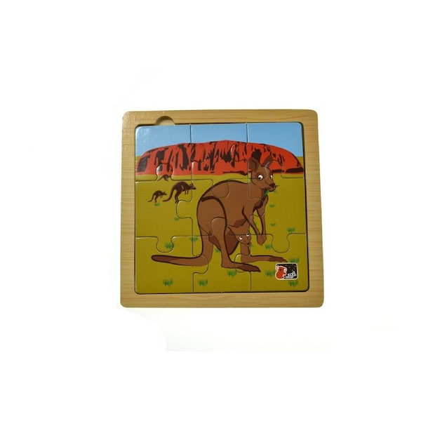 Kaper Kidz - Kangaroo Wooden Jigsaw 9 pieces