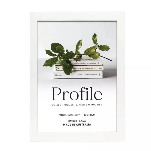 Profile - Elegant 5x7" Photo Frame - White