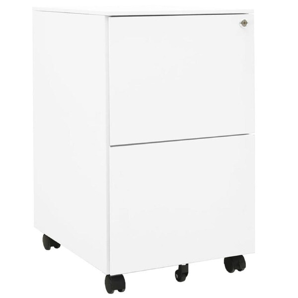 Mobile File Cabinet White 39x45x67 cm Steel vidaXL