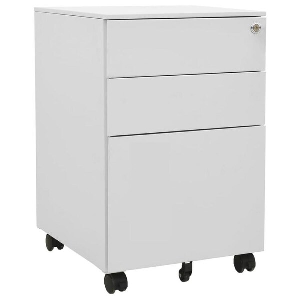 Mobile File Cabinet Light Grey 39x45x60 cm Steel vidaXL