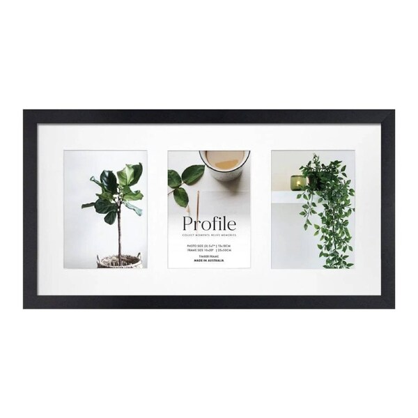 Profile - Elegant Deluxe 10x20/5x7" (3) Multi Photo Frame - Black