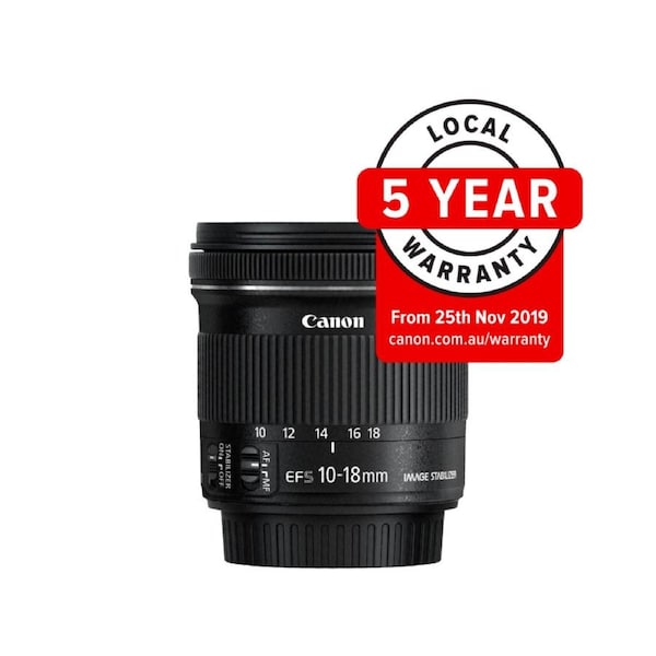 Canon EF-S 10-18mm f/4.5-5.6 IS STM Wide Angle Lens